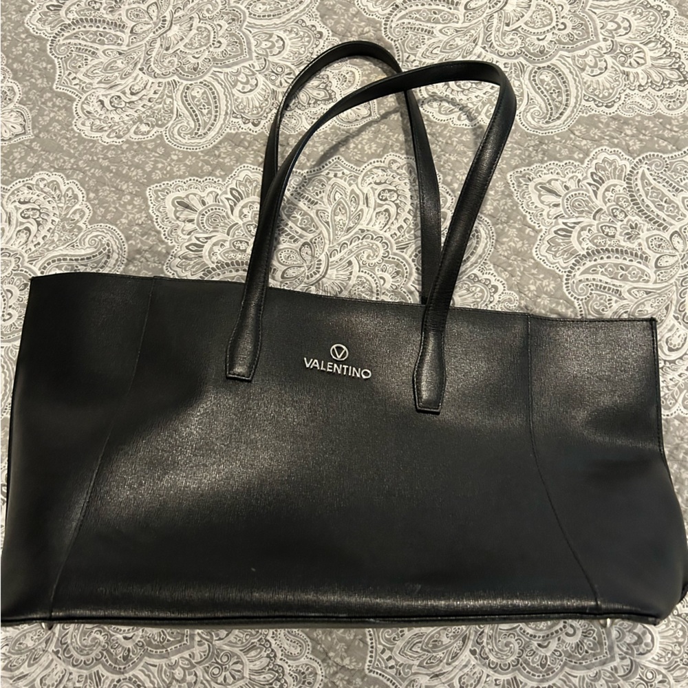 Large Valentino black leather handbag